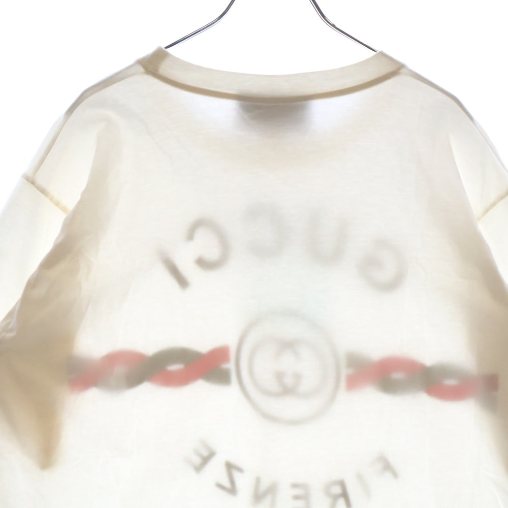 GUCCI(グッチ) FIRENZE 1921 Print Tee フィレンツェ ロゴプリント 半袖Tシャツ カットソー ホワイト 616036 XJD7T