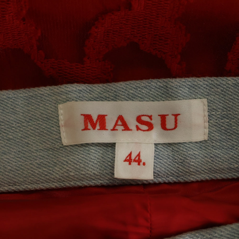 MASU(エムエーエスユー) Angel Lace Jeans エンジェルレースジーンズ デニムパンツ レッド/インディゴ MFFW-PT0123