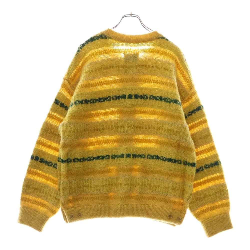 Stein(シュタイン) 22AW Silk Mohair Fair Isle Knit Cardigan シルク モヘアファー アイルニット カーディガン イエロー ST.453