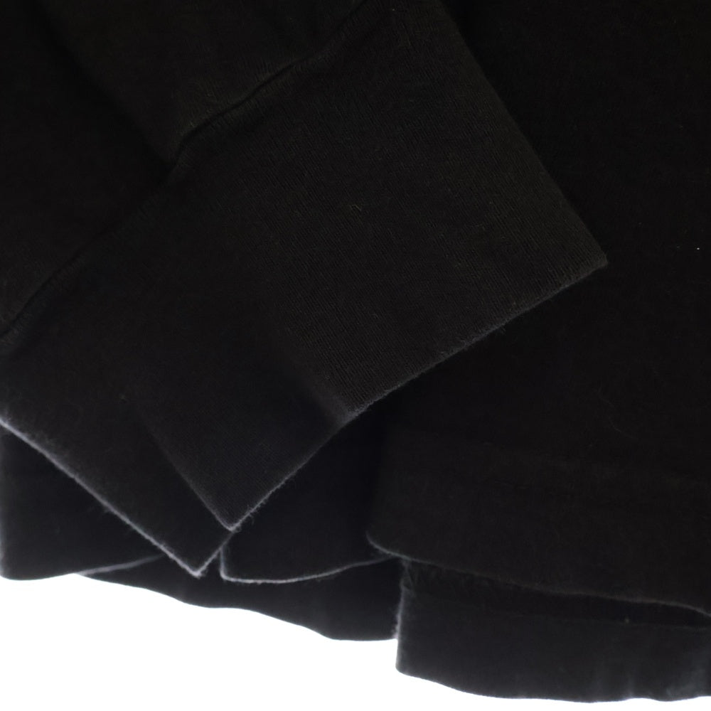 CHROME HEARTS(クロムハーツ) HORSESHOE L/S 袖フローラル バックホースシュープリント 長袖Tシャツ カットソー ブラック