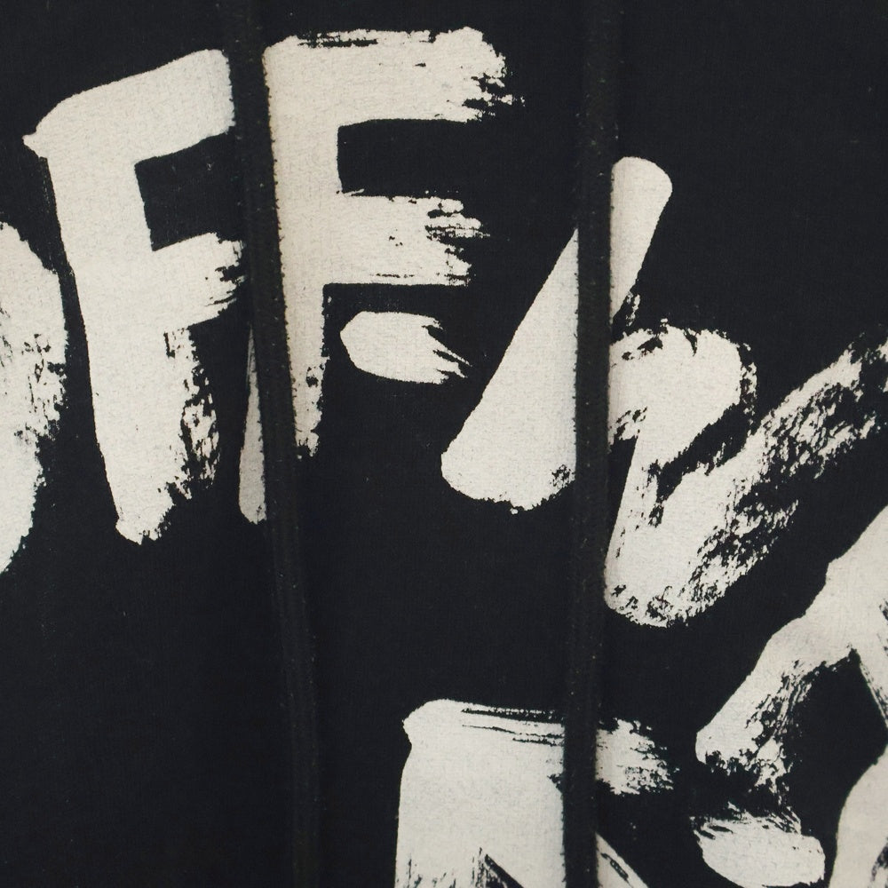 OFF-WHITE(オフホワイト) 22AW Script Hoodie スクリプトロゴ スウェットプルオーバーパーカー ブラック OMBB085F22FLE006