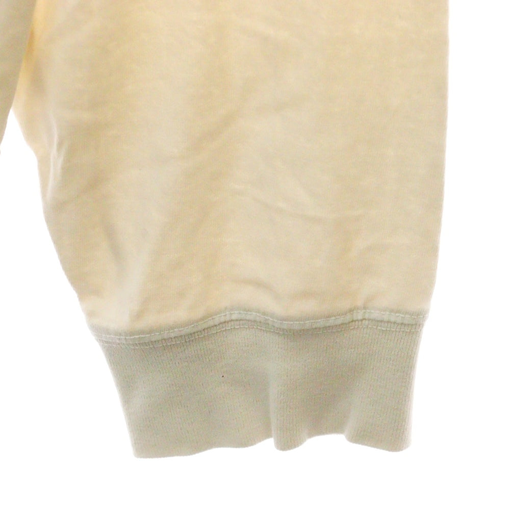 STUSSY(ステューシー) SKATE POSSE PIG DYED L/S TEE スケートプリント 長袖Tシャツ カットソー ホワイト