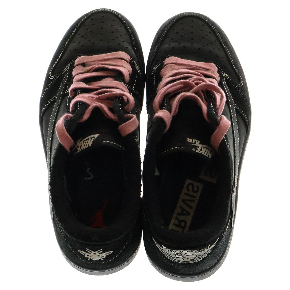 NIKE(ナイキ) ×TRAVIS SCOTT AIR JORDAN 1 LOW OG SP BLACK PHANTOM DM7866-001 トラヴィススコット エアジョーダン1 ブラックファントム ローカットスニーカー US8.5/26.5cm