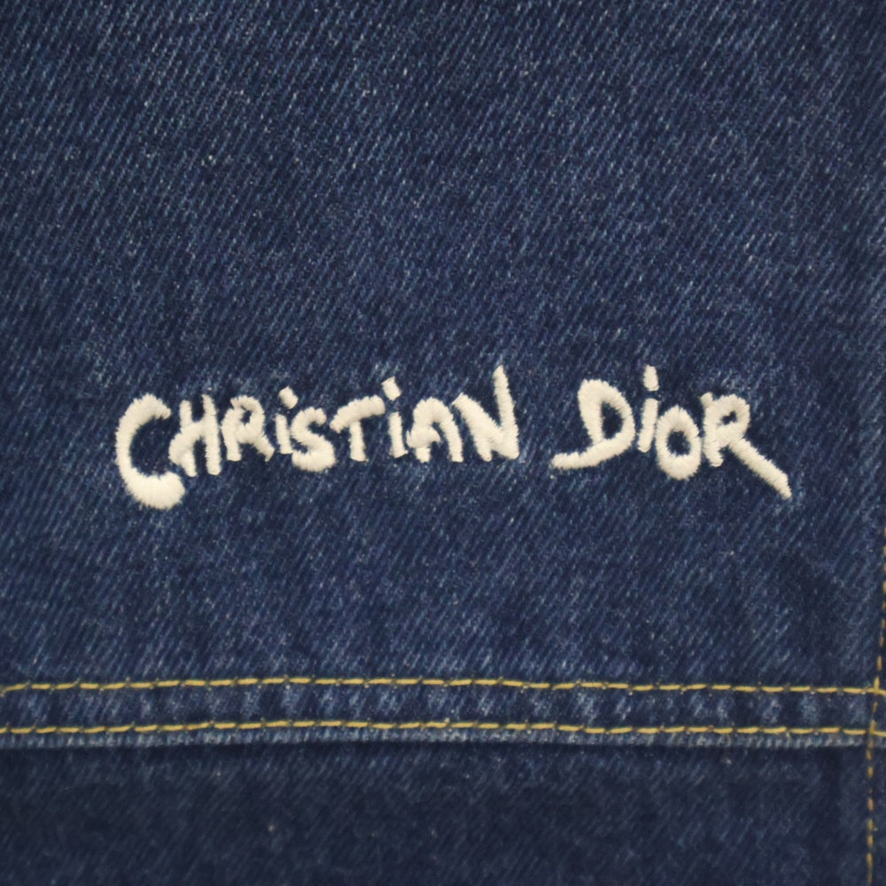DIOR(ディオール) 24AW フロント刺繍ロゴ カーペンターワイドデニムパンツ トラウザー インディゴ 443D182A389X