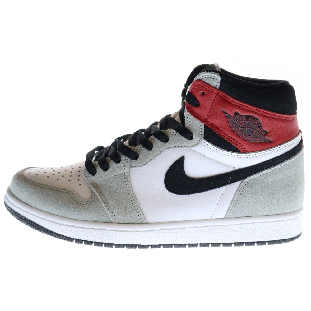 NIKE(ナイキ) AIR JORDAN1 RETRO HIGH OG LIGHT SMOKE GREY 555088-126 エアジョーダン1 スモークグレイ ハイカットスニーカー ホワイト/グレー US9.5/27.5cm