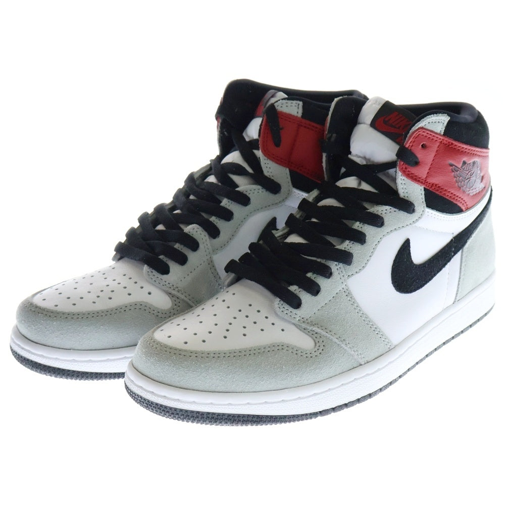 NIKE(ナイキ) AIR JORDAN1 RETRO HIGH OG LIGHT SMOKE GREY 555088-126 エアジョーダン1 スモークグレイ ハイカットスニーカー ホワイト/グレー US9.5/27.5cm