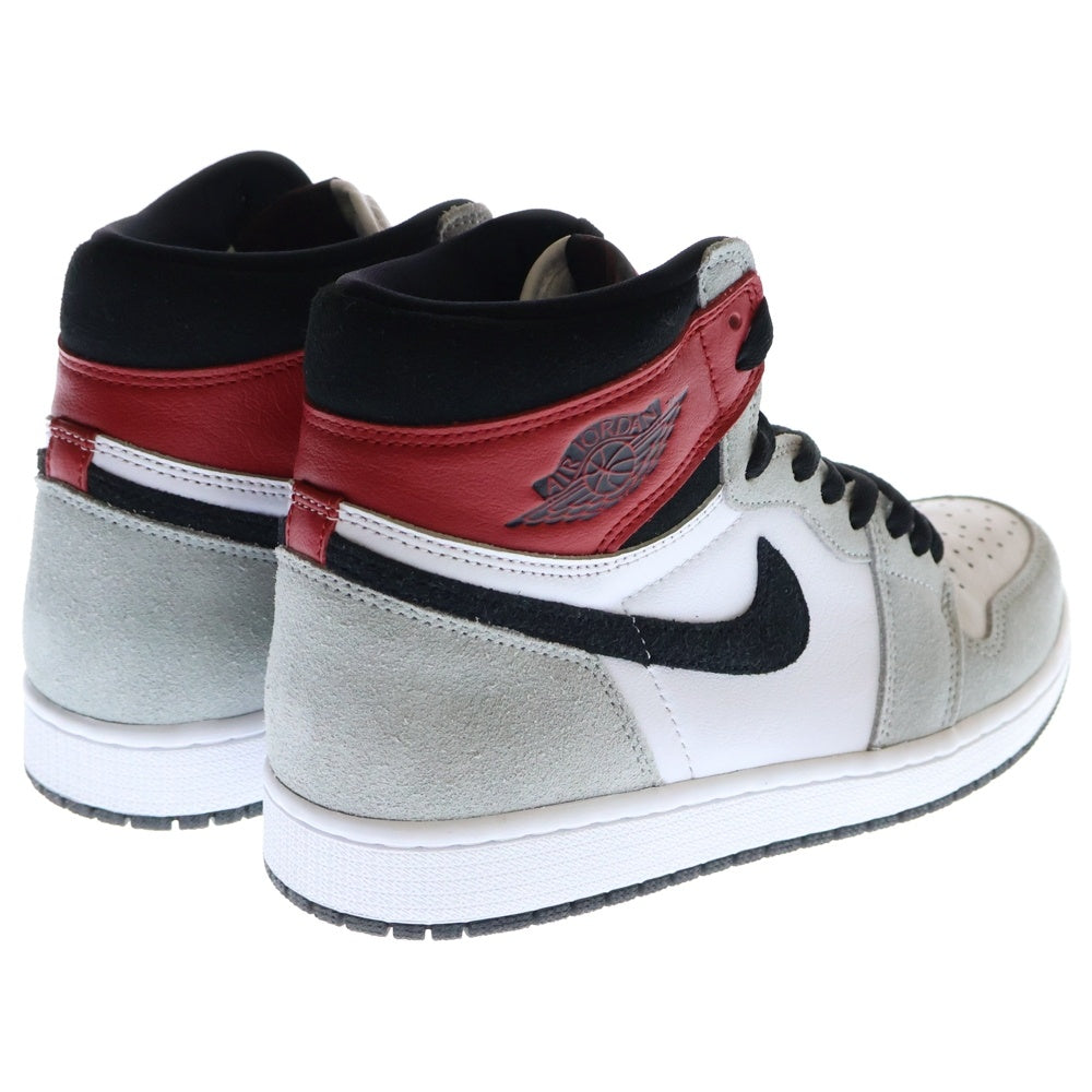 NIKE(ナイキ) AIR JORDAN1 RETRO HIGH OG LIGHT SMOKE GREY 555088-126 エアジョーダン1 スモークグレイ ハイカットスニーカー ホワイト/グレー US9.5/27.5cm