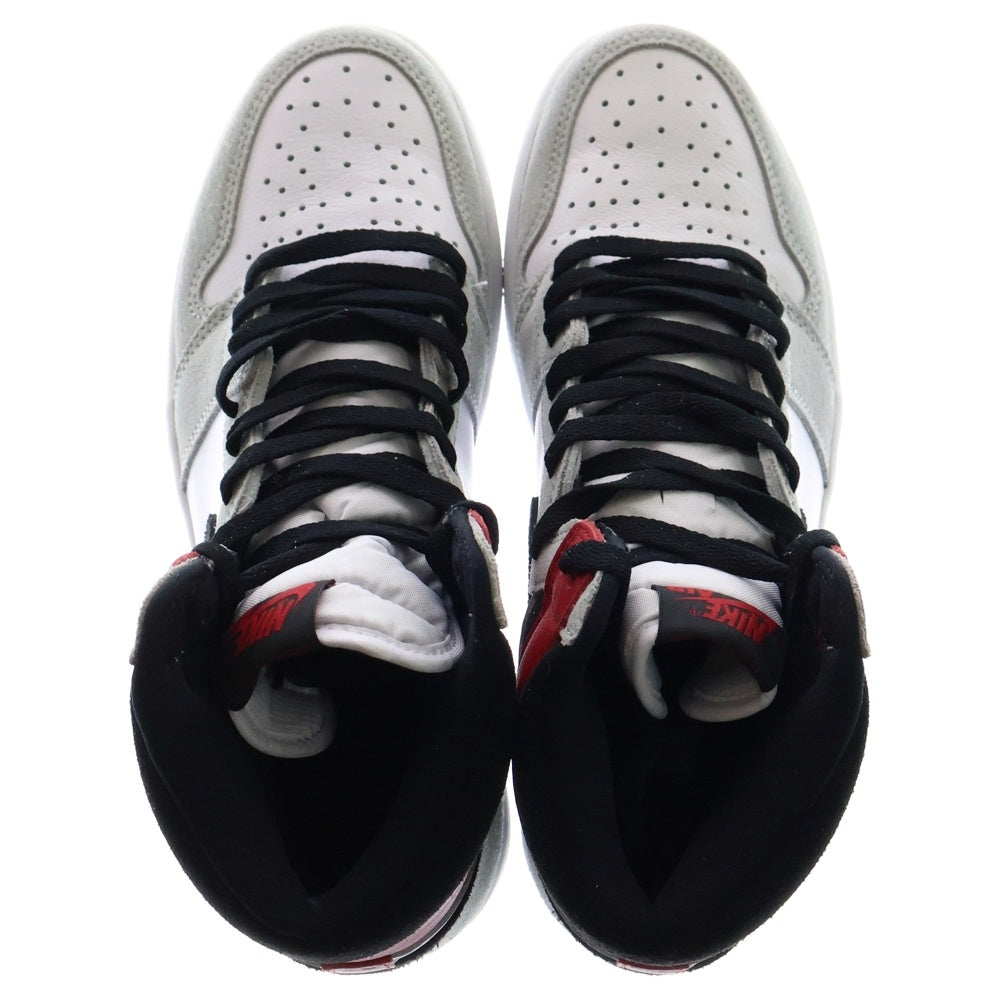 NIKE(ナイキ) AIR JORDAN1 RETRO HIGH OG LIGHT SMOKE GREY 555088-126 エアジョーダン1 スモークグレイ ハイカットスニーカー ホワイト/グレー US9.5/27.5cm
