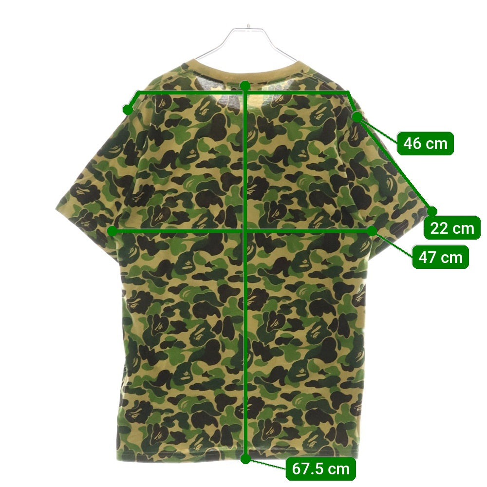 A BATHING APE(アベイシングエイプ) BAPE ABC CAMO MULTI ベイプ カモ柄 マルチプリント半袖Tシャツ カットソー カーキ/グリーン 001CSH201032X