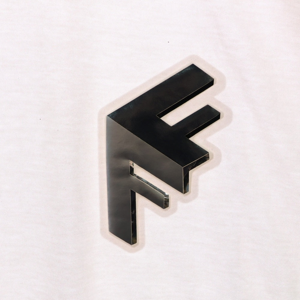FENDI(フェンディ) Fロゴパッチ 半袖Tシャツ カットソー クリーム FY1217 APMC