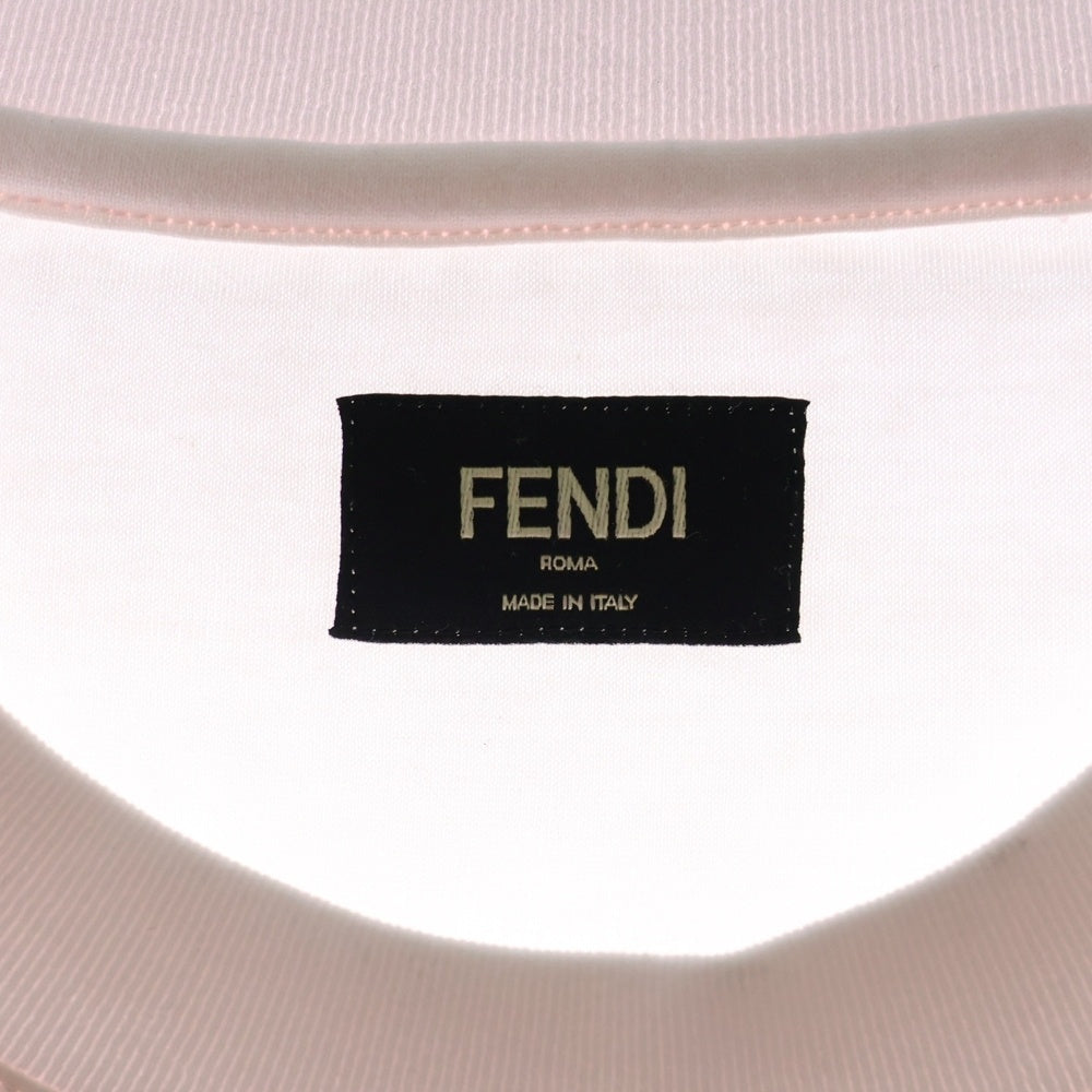FENDI(フェンディ) Fロゴパッチ 半袖Tシャツ カットソー クリーム FY1217 APMC