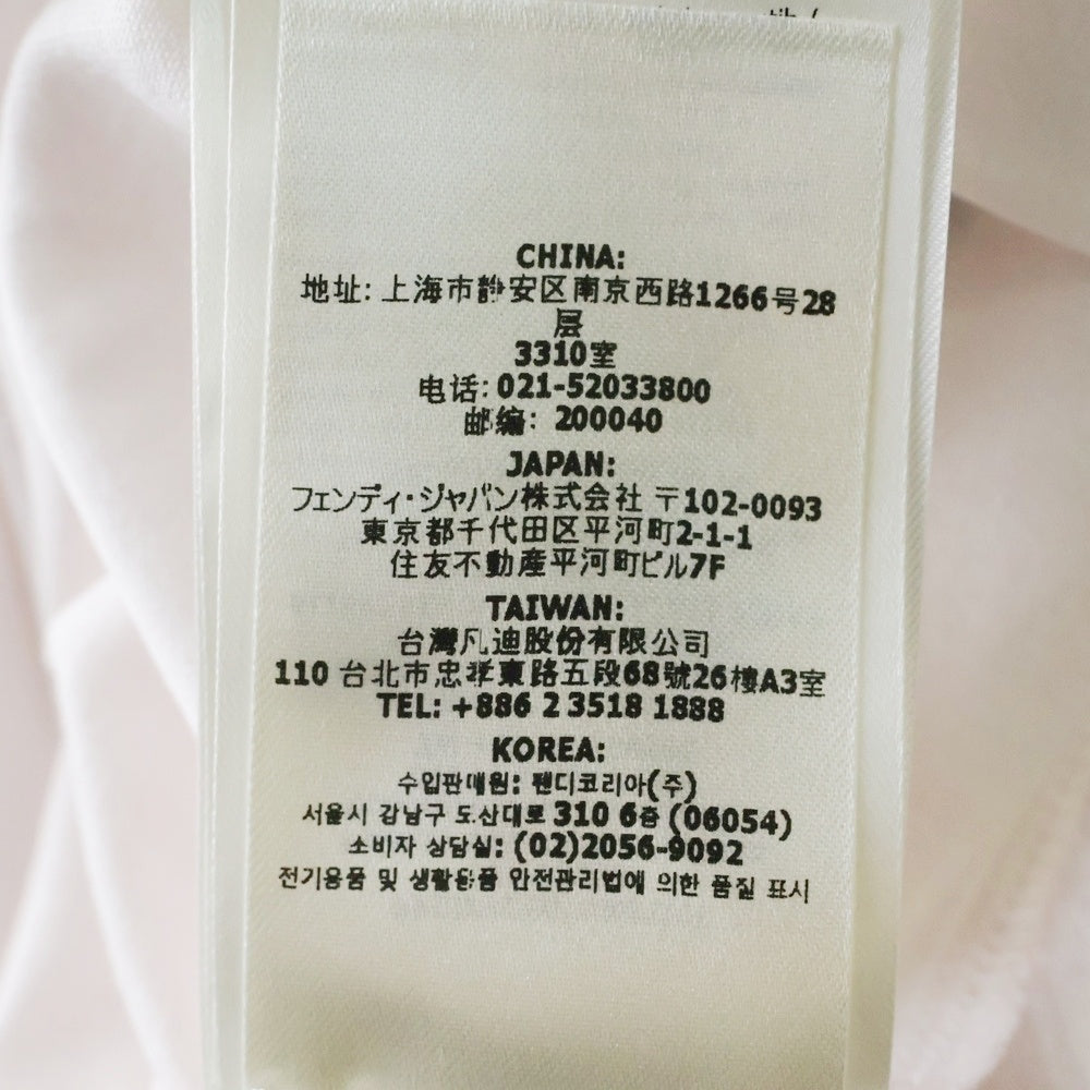 FENDI(フェンディ) Fロゴパッチ 半袖Tシャツ カットソー クリーム FY1217 APMC