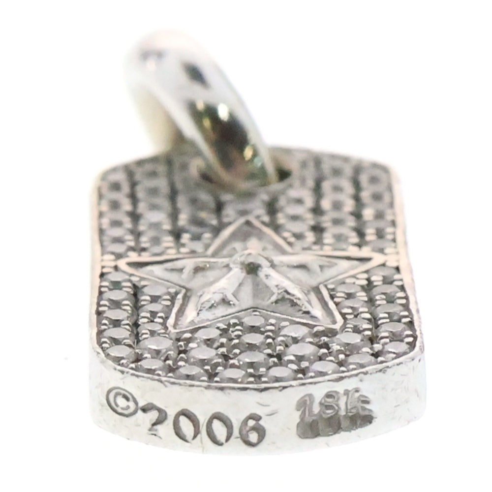 CHROME HEARTS(クロムハーツ) 18KWG CHROME HEARTS クロムハーツ DT TNY STAR P/DMND タイニースター パヴェダイヤ ホワイトゴールド ネックレストップ