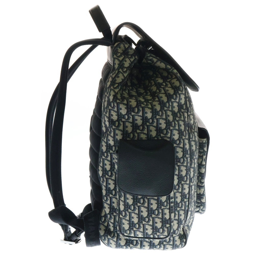 Christian Dior(クリスチャンディオール) SADDLE BACKPACK サドル バックパック リュック キャンバス ネイビー 21BO0272