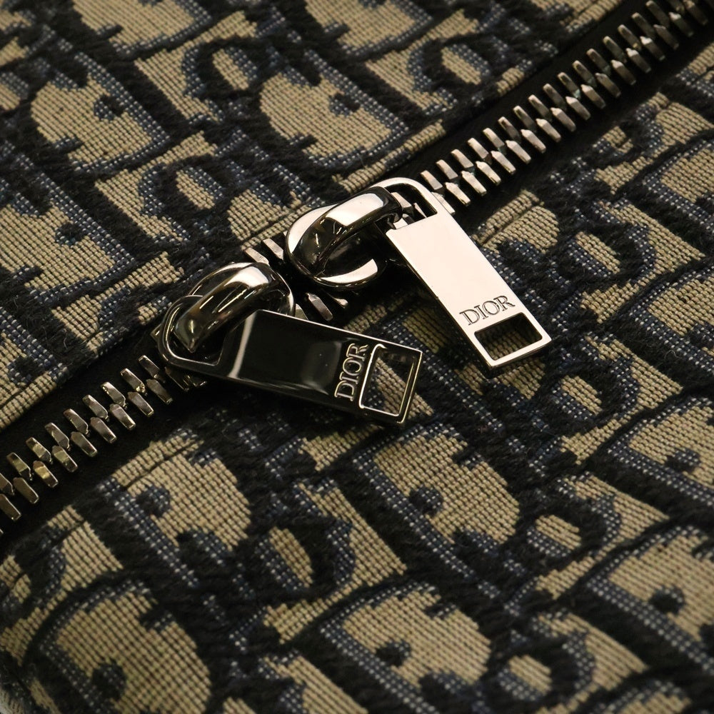 Christian Dior(クリスチャンディオール) オブリーク ジャカード ランゴ50 ボストンバッグ 2WAYショルダーバッグ キャンバス ネイビー 28BO1201