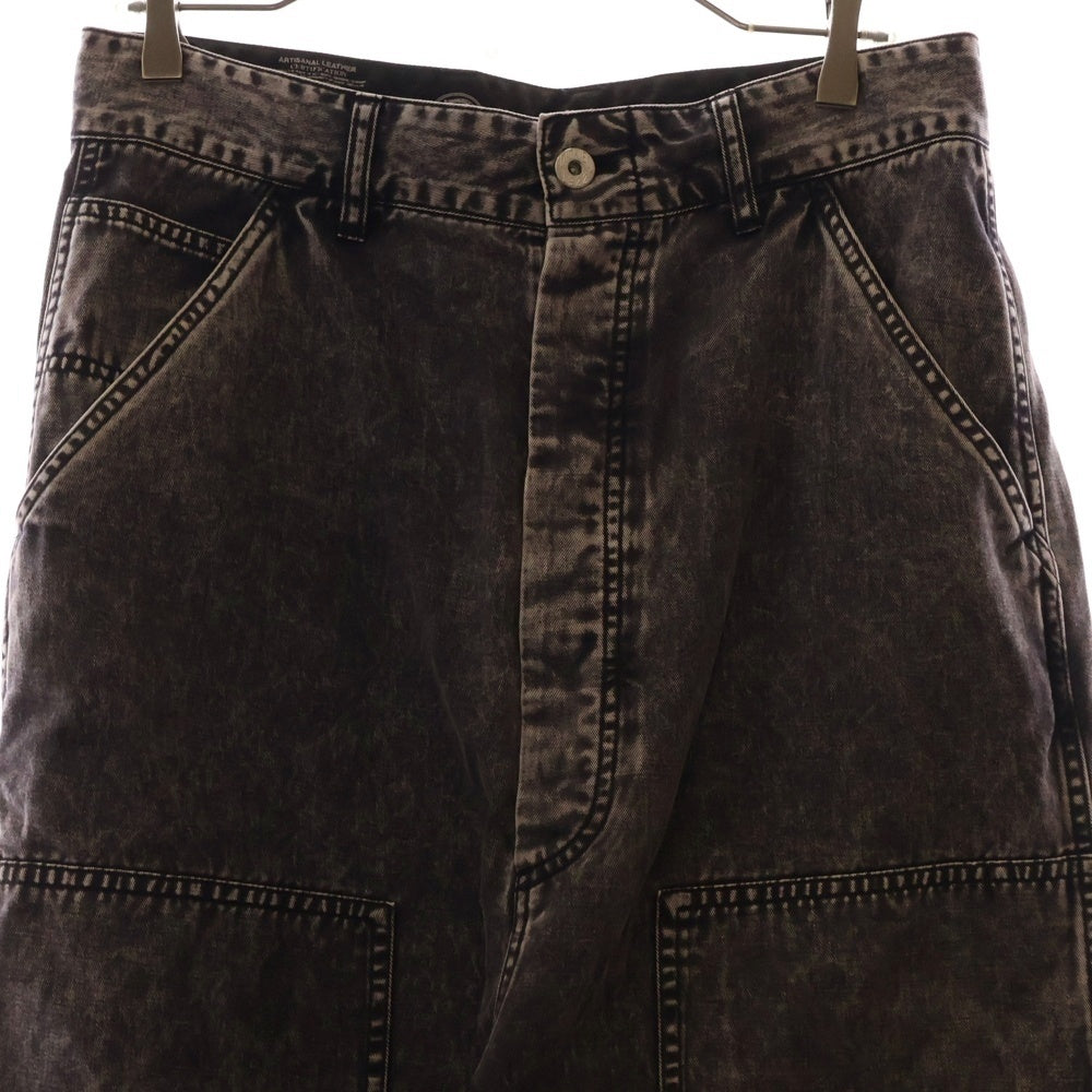 ISAMU KATAYAMA BACKLASH(イサムカタヤマバックラッシュ) DICKIES. ROYAL FLASH別注 ブリーチウォッシュ加工 ダムルニーパンツ デニム グレー D2002-01