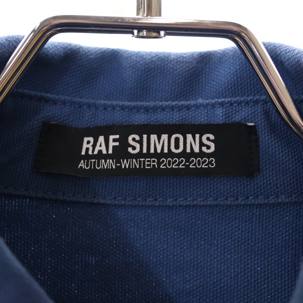 RAF SIMONS(ラフシモンズ) 22AW Oversized bicolor denim shirts オーバーサイズ バイカラーデニムシャツ グリーン/ブルー 222-M244