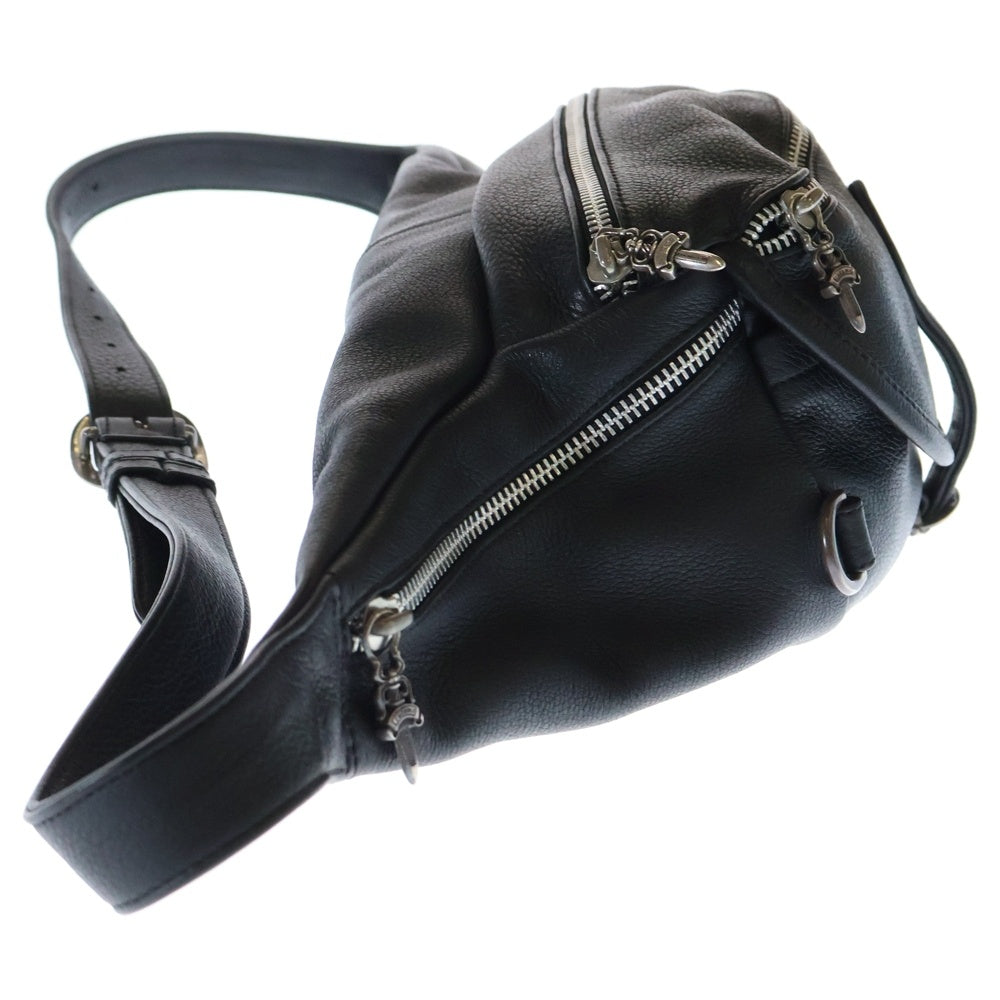 CHROME HEARTS(クロムハーツ) #1 SNAT PACK スナットパック ダガージップ ガンスリンガーベルト レザーウエストバッグ ブラック BCA378