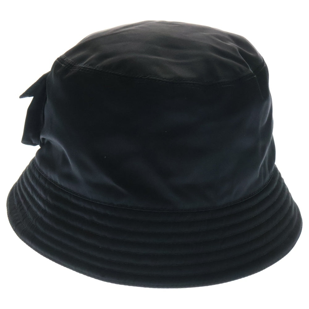 PRADA(プラダ) Re-Nylon トライアングルロゴ テスート バケットハット 帽子 ブラック 2HC350 #XL