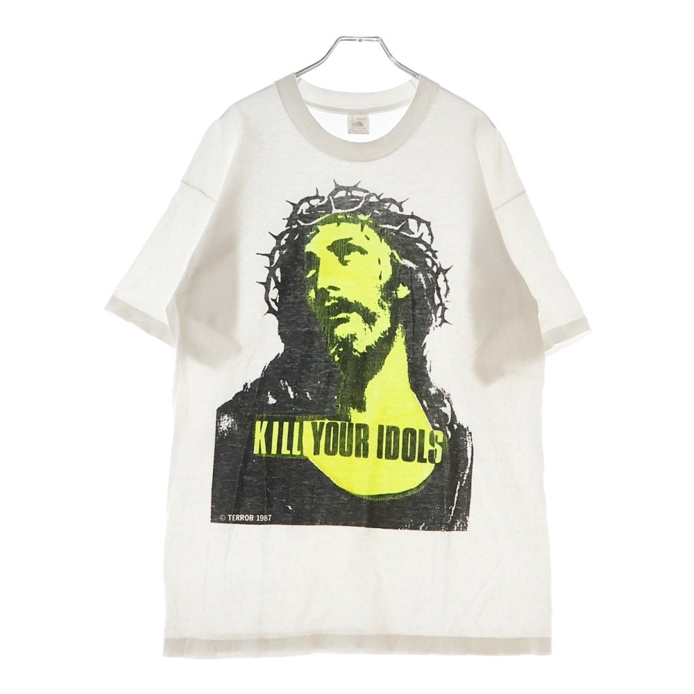 VINTAGE(ヴィンテージ) 80s KILL YOUR IDOL TEE キル・ユア・アイドルス フロントプリント半袖Tシャツ カットソー ホワイト