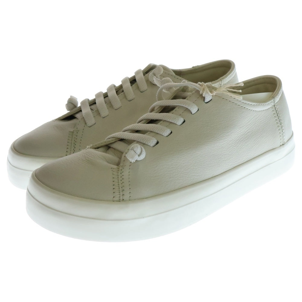 CAMPER(カンペール) ×MUJI Labo ムジラボ レザーローカットスニーカー ホワイト AF05UA5S US8/26cm