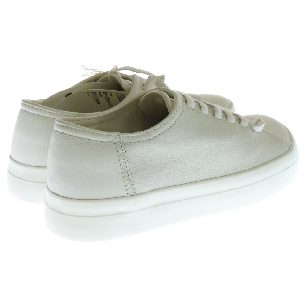 CAMPER(カンペール) ×MUJI Labo ムジラボ レザーローカットスニーカー ホワイト AF05UA5S US8/26cm