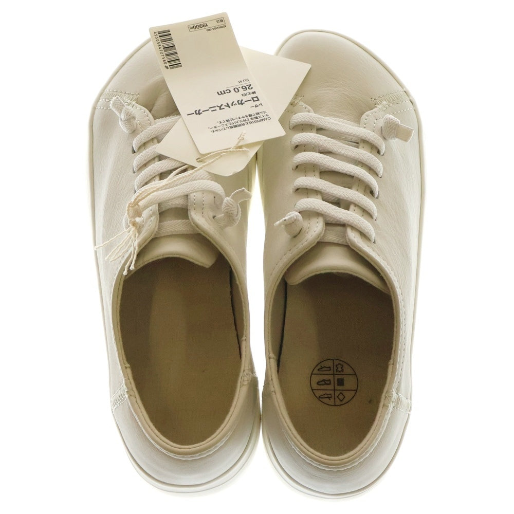 CAMPER(カンペール) ×MUJI Labo ムジラボ レザーローカットスニーカー ホワイト AF05UA5S US8/26cm