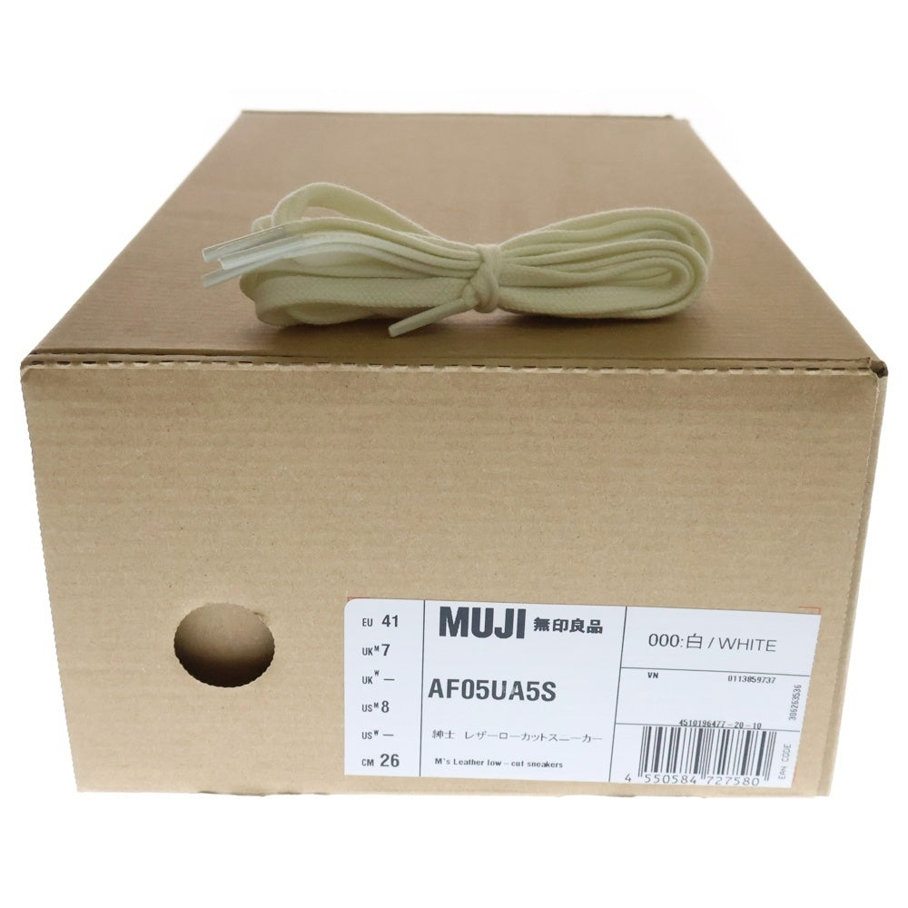 CAMPER(カンペール) ×MUJI Labo ムジラボ レザーローカットスニーカー ホワイト AF05UA5S US8/26cm