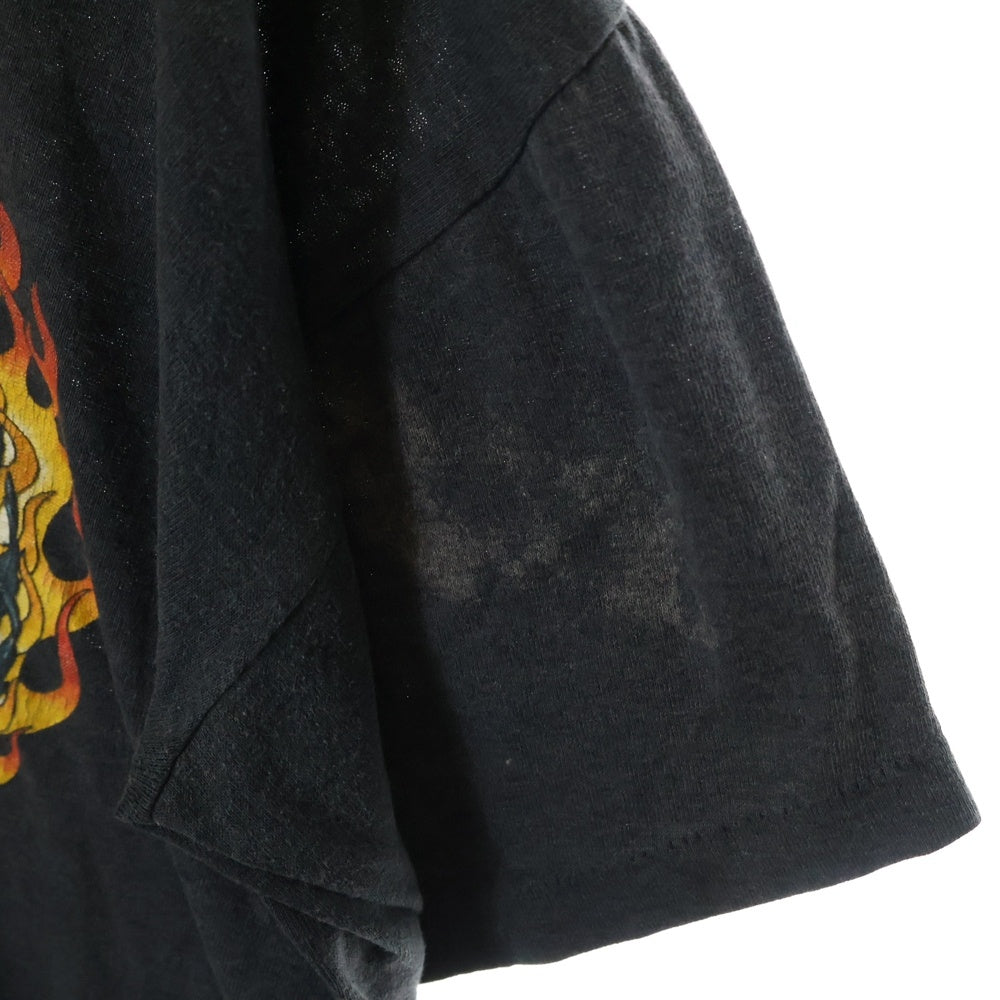 HARLEY DAVIDSON(ハーレーダビッドソン) 90's HOLOUBEK ファイヤーイーグル プリント半袖Tシャツ カットソー ブラック