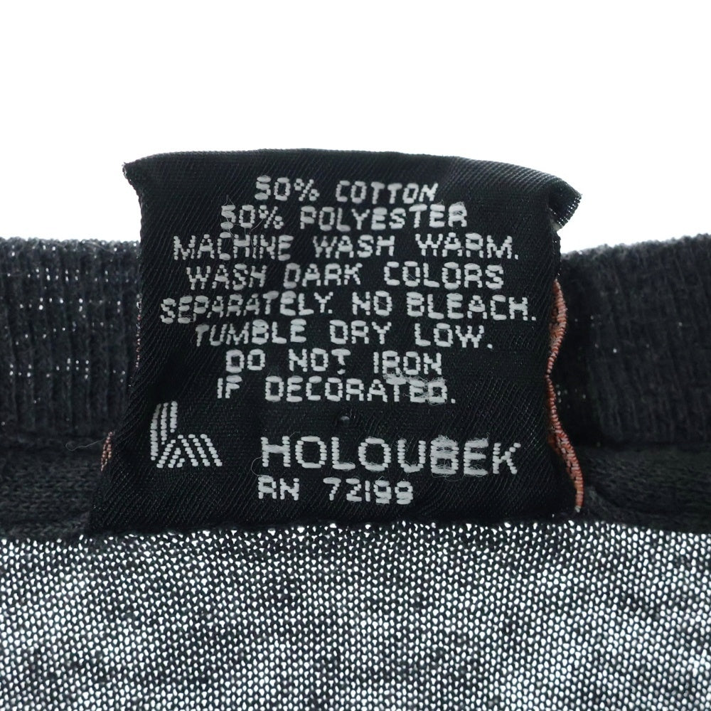 HARLEY DAVIDSON(ハーレーダビッドソン) 90's HOLOUBEK ファイヤーイーグル プリント半袖Tシャツ カットソー ブラック