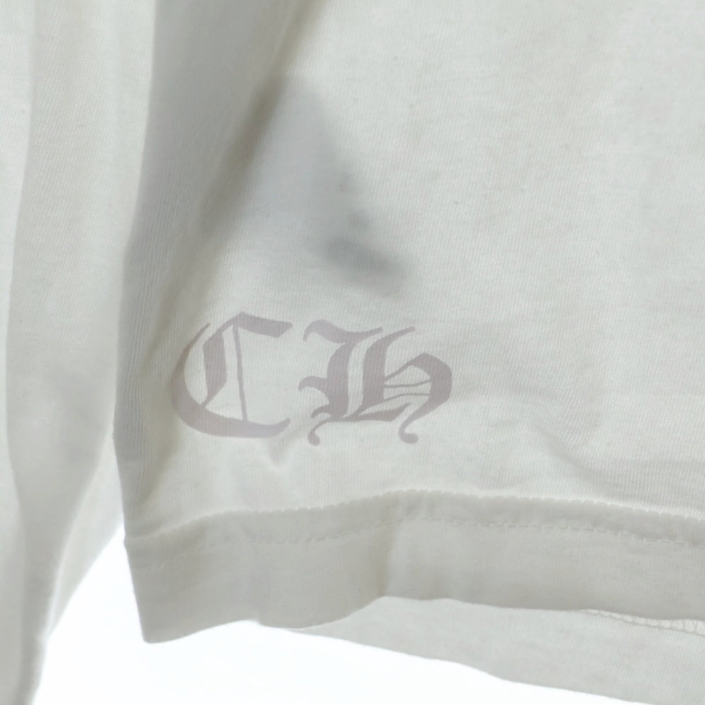 CHROME HEARTS(クロムハーツ) CH LS バックホースシュー 迷彩プリント カモフラ 長袖Tシャツ カットソー ホワイト