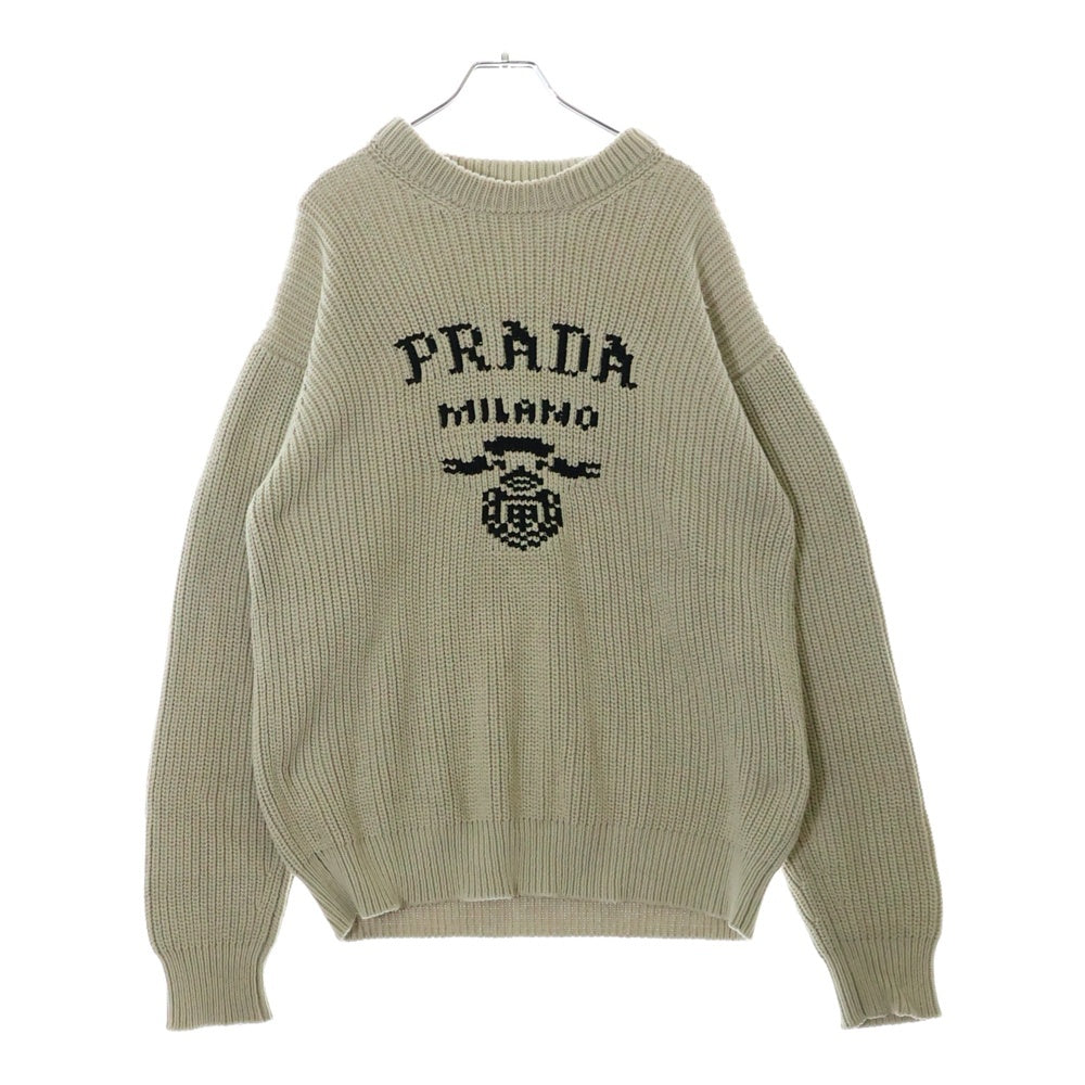 PRADA(プラダ) ローゲージコットンニット セーター クルーネック ベージュ UMB381 107B