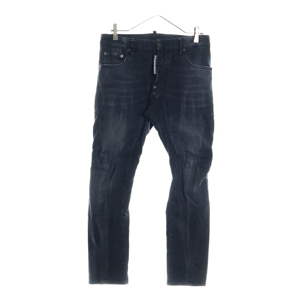DSQUARED2(ディースクエアード) TIDY BIKER JEAN バイカージーンズ スキニーデニムパンツ ブラック S71LB0750