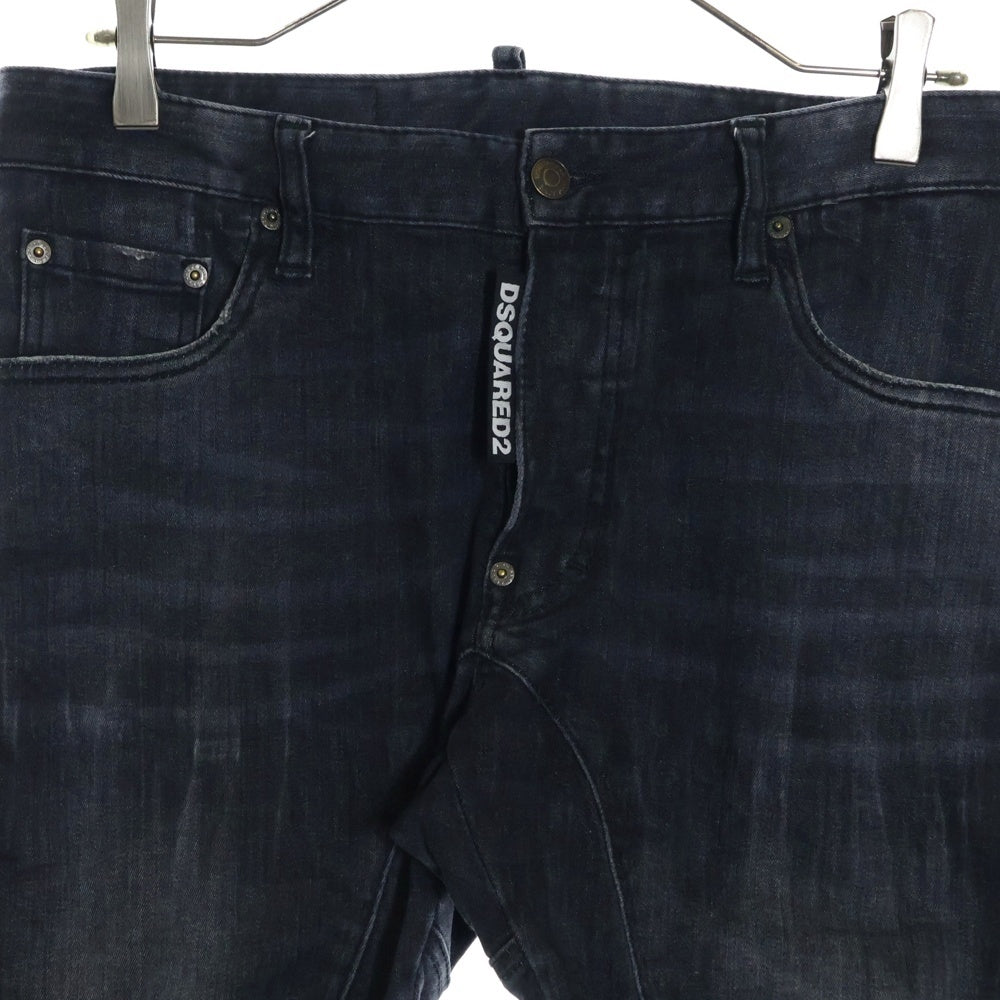 DSQUARED2(ディースクエアード) TIDY BIKER JEAN バイカージーンズ スキニーデニムパンツ ブラック S71LB0750