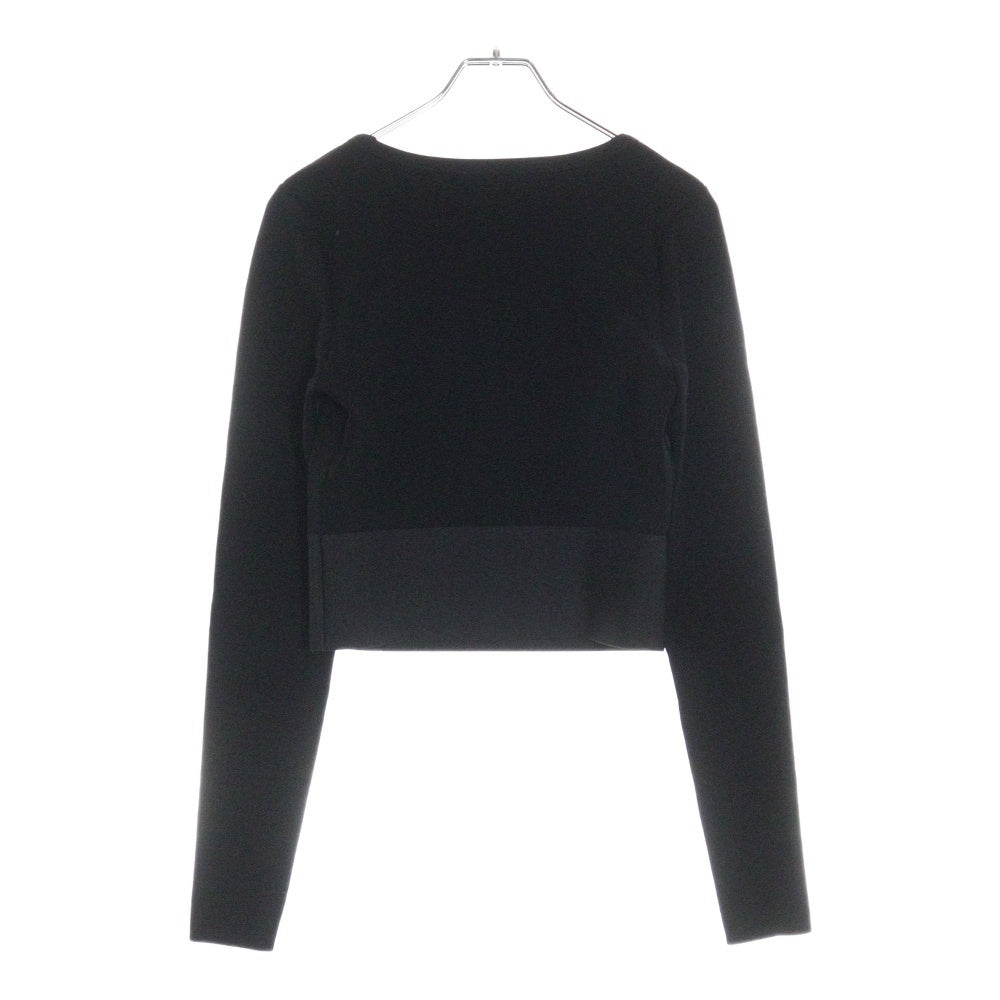 ALEXANDER WANG(アレキサンダーワン) Long-Sleeve Cropped Top ロゴクロップド長袖シャツ ブラック レディース 1KC1251084