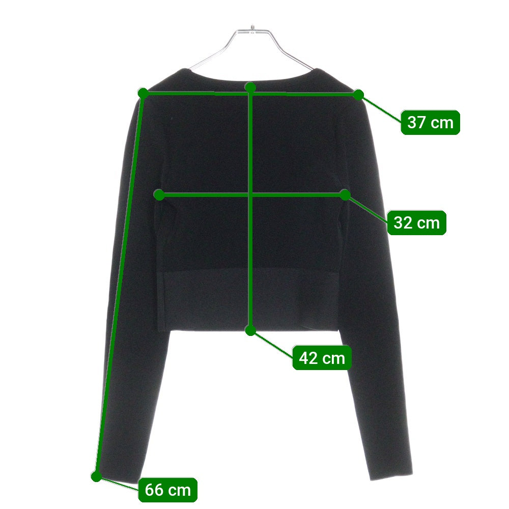 ALEXANDER WANG(アレキサンダーワン) Long-Sleeve Cropped Top ロゴクロップド長袖シャツ ブラック レディース 1KC1251084