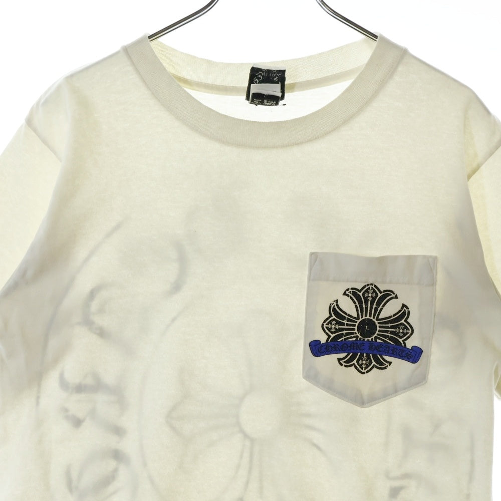 CHROME HEARTS(クロムハーツ) バックCHプラス プリント 半袖Tシャツ カットソー ホワイト OLD