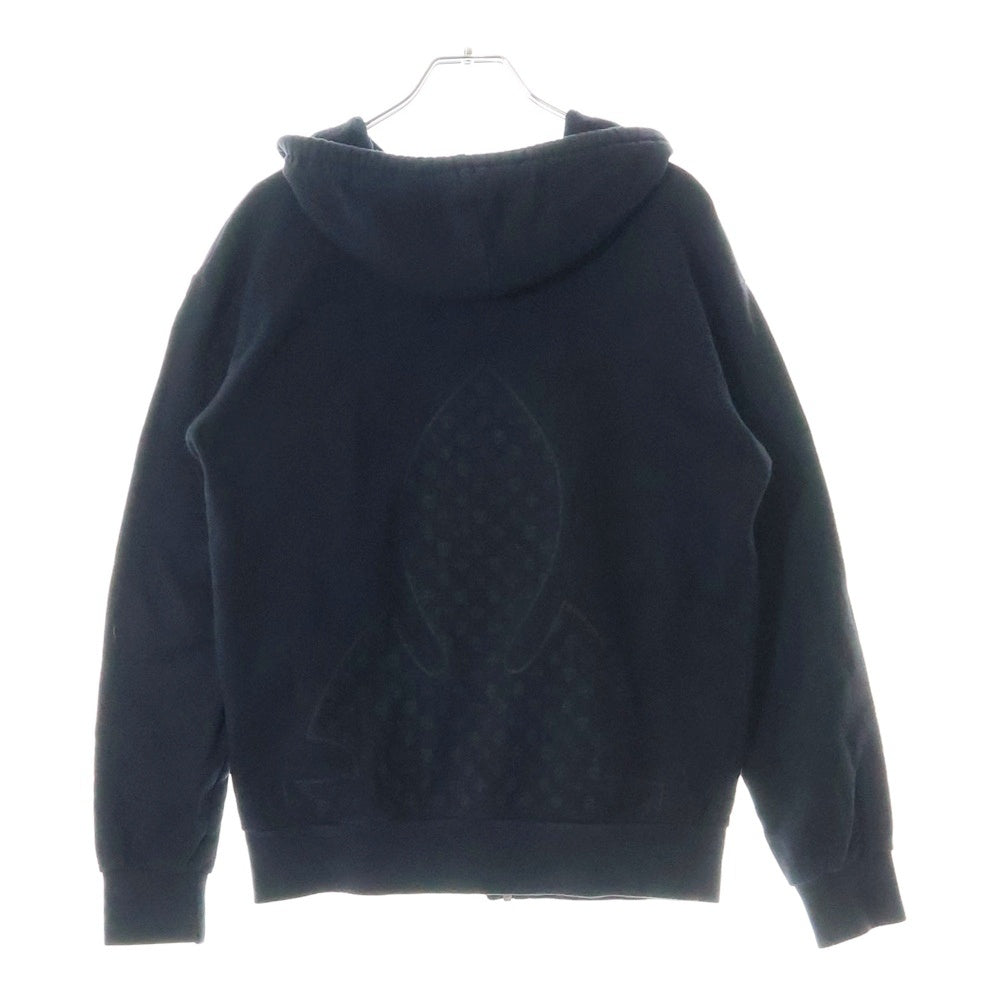 CHROME HEARTS(クロムハーツ) SWTSHRT HD ZIP バックフレアニープリント スウェットジップアップパーカー ブラック/シルバー