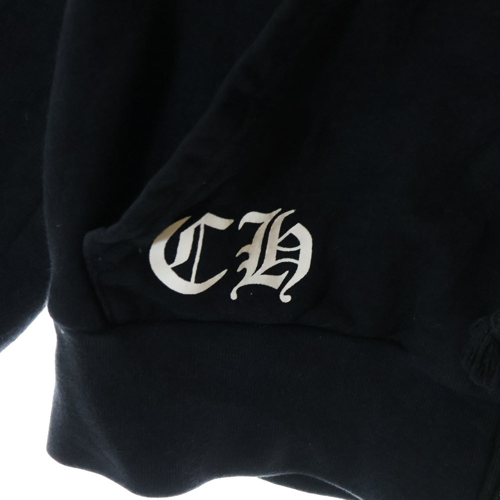 CHROME HEARTS(クロムハーツ) SWTSHRT HD ZIP バックフレアニープリント スウェットジップアップパーカー ブラック/シルバー