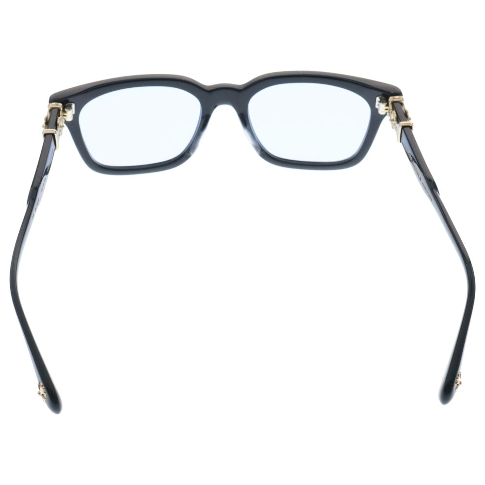CHROME HEARTS(クロムハーツ) COX UCKER 18KG CHクロステンプル ウェリントン サングラス アイウェア ブラック/ゴールド ※度入り
