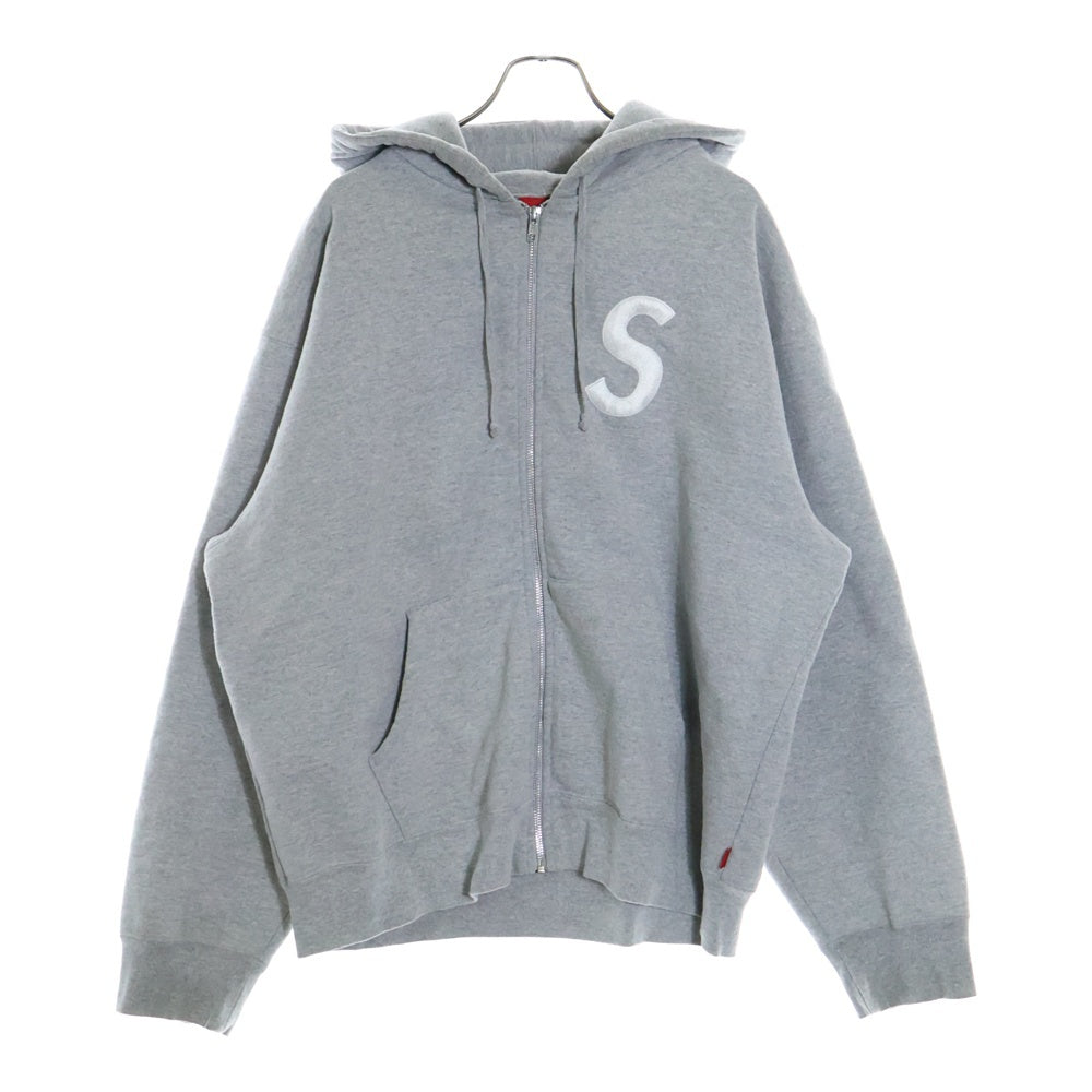SUPREME(シュプリーム) 23AW S Logo Zip Up Hooded Sweatshirt Sロゴ ジップアップフーディー スウェットシャツ ジップパーカー グレー