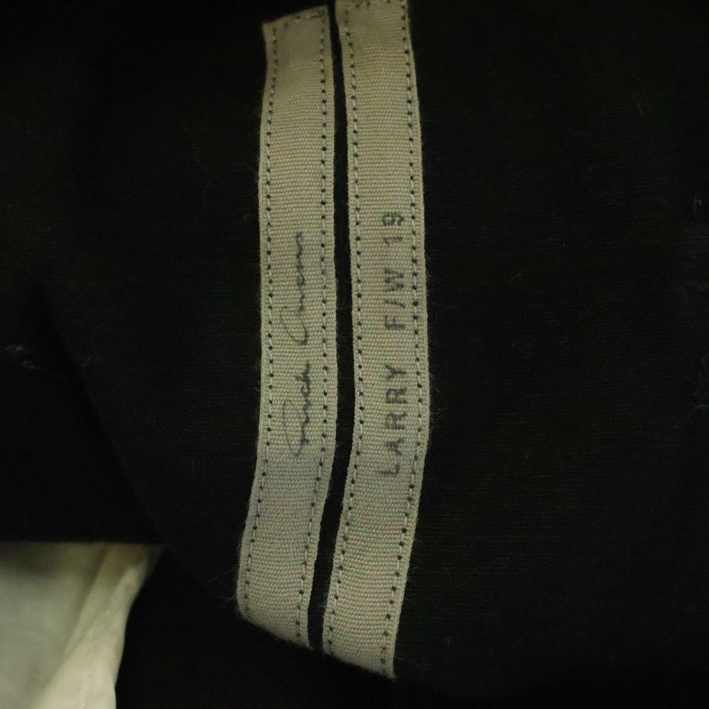 Rick Owens(リックオウエンス) 19AW Larry Drawstring Pants ラリードローストリングパンツ ブラック RU19F4380-CF