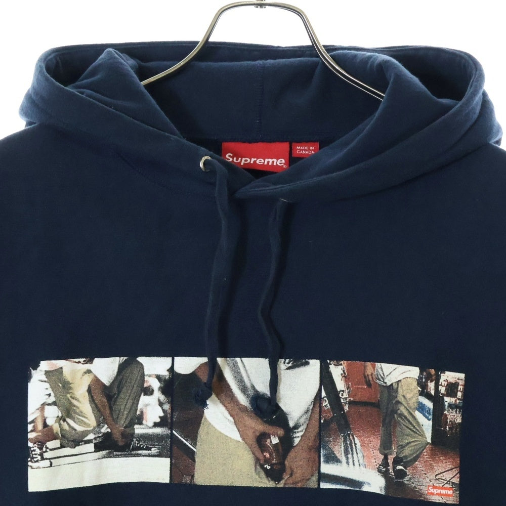 SUPREME(シュプリーム) 15ss supreme Larry Clark KIDS 40 Oz. Hooded Sweatshirt ラリークラーク キッズ プルオーバーパーカー フーディー ネイビー