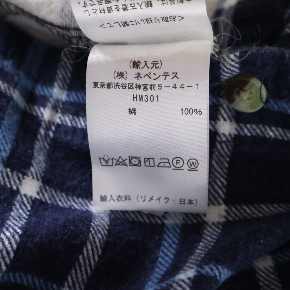 Rebuild by needles(リビルドバイニードルス) 7 Cuts Wide Shirt ワイドフランネルシャツ 再構築 マルチ HM301