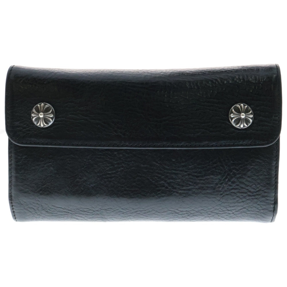 CHROME HEARTS(クロムハーツ) WAVE ウェーブ レザーウォレット 財布 ブラック BCA374