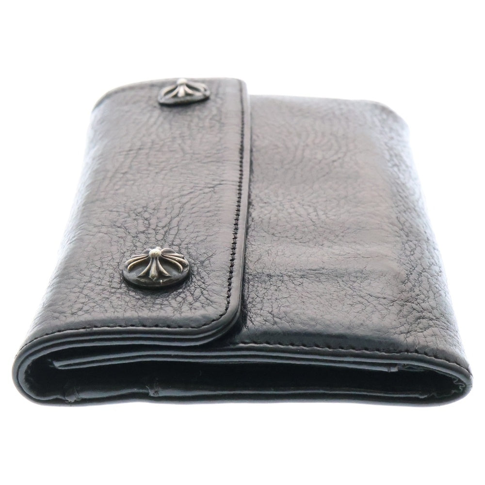 CHROME HEARTS(クロムハーツ) WAVE ウェーブ レザーウォレット 財布 ブラック BCA374