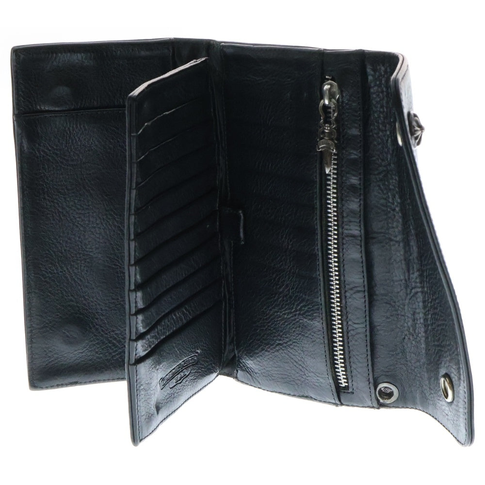CHROME HEARTS(クロムハーツ) WAVE ウェーブ レザーウォレット 財布 ブラック BCA374