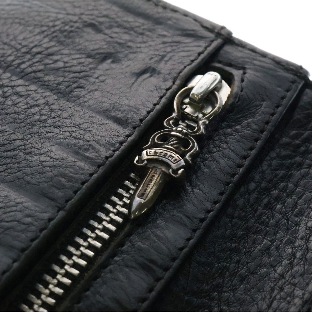 CHROME HEARTS(クロムハーツ) WAVE ウェーブ レザーウォレット 財布 ブラック BCA374