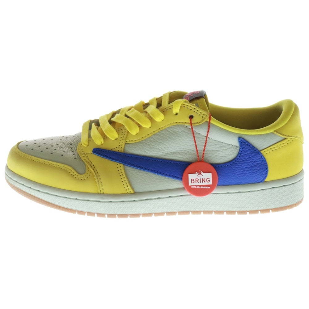 NIKE(ナイキ) ×TRAVIS SCOTT WMNS AIR JORDAN 1 RETRO LOW OG Canary DZ4137-700 トラヴィス スコット ウィメンズ エアジョーダン1 カナリー ローカットスニーカー US10/27cm