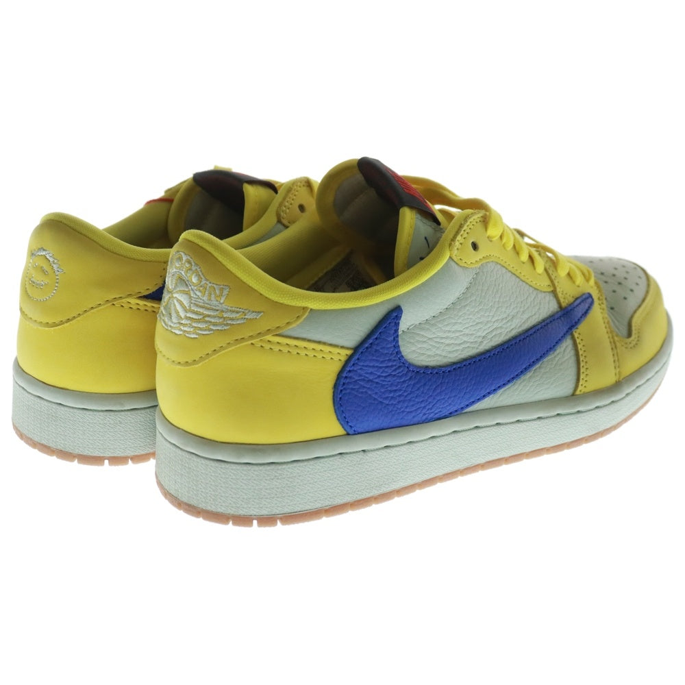 NIKE(ナイキ) ×TRAVIS SCOTT WMNS AIR JORDAN 1 RETRO LOW OG Canary DZ4137-700 トラヴィス スコット ウィメンズ エアジョーダン1 カナリー ローカットスニーカー US10/27cm